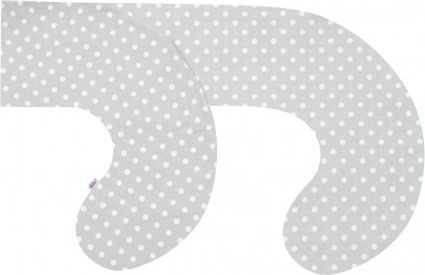Povlak na kojící polštář ve tvaru C New Baby XL šedý s puntíky, Šedá - obrázek 1