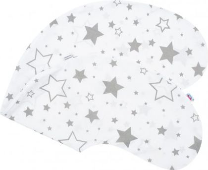 Povlak na kojící polštář New Baby Hvězdy šedé, Bílá - obrázek 1