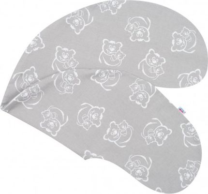 Povlak na kojící polštář New Baby Medvídci šedý, Šedá - obrázek 1