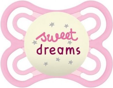MAM Symetrický dudlík Perfect Night Girl, svítící - Sweet dreams, růžová, 0m + - obrázek 1