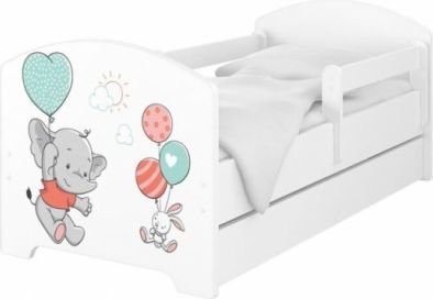 BabyBoo Dětská postel 140 x 70cm - Slon - obrázek 1