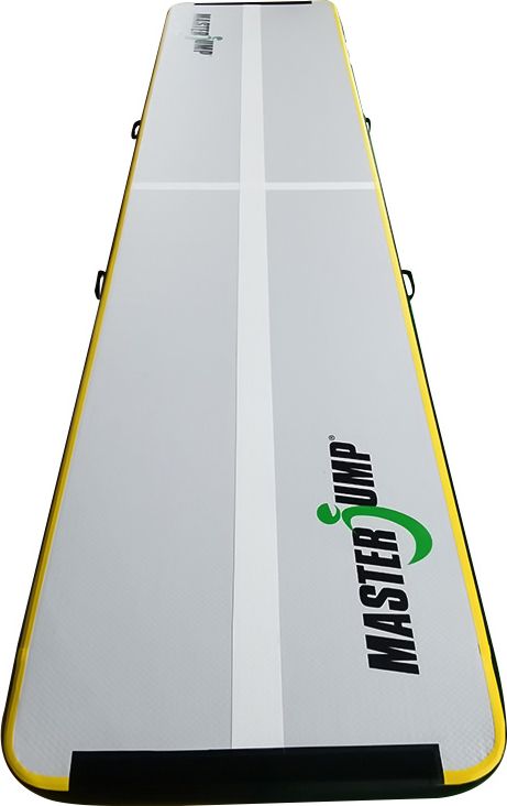 Airtrack MASTERJUMP nafukovací žíněnka 400 x 100 x 10 cm - šedá - černá - obrázek 2