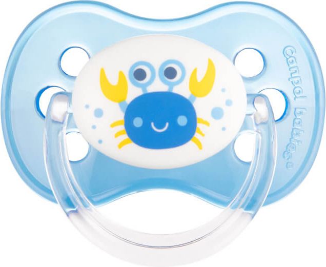 Kojenecké šidítko Canpol babies 6-18m silikonové třešinka NATURE 22/435 modré - obrázek 1