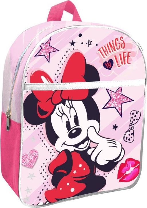 EUROSWAN Dětský batoh s kapsou Minnie pink Polyester, 30x24x10 cm - obrázek 1