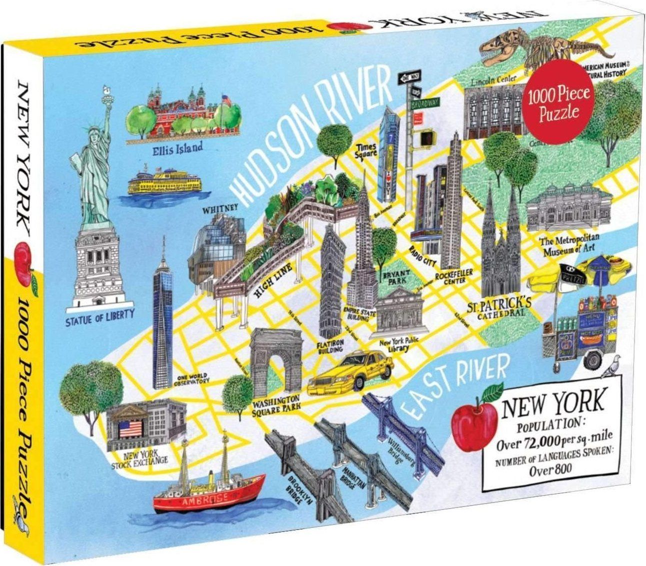 GALISON Puzzle Mapa města New York 1000 dílků - obrázek 1
