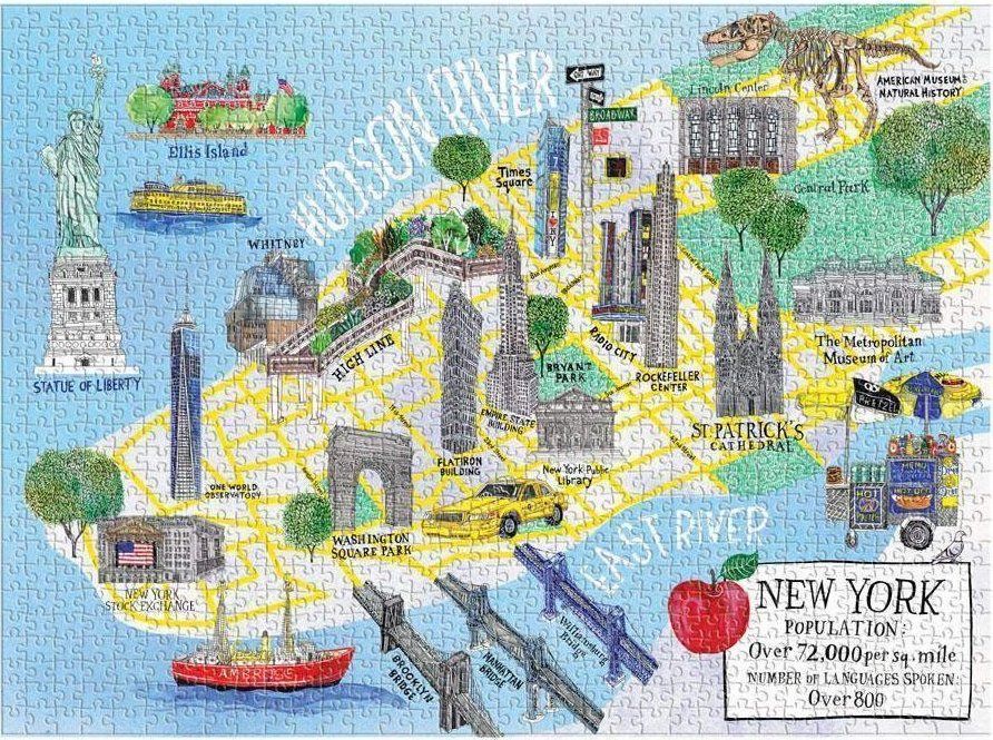 GALISON Puzzle Mapa města New York 1000 dílků - obrázek 2