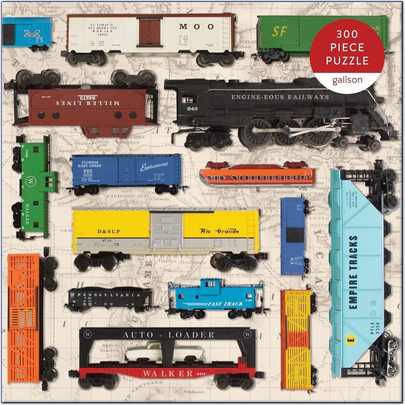 GALISON Puzzle Vintage vláčky 300 dílků - obrázek 1