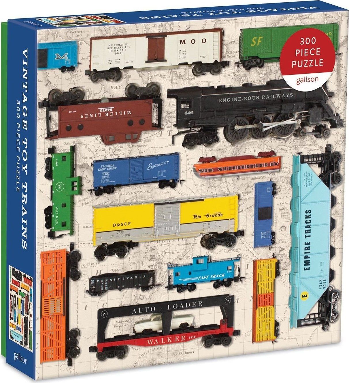 GALISON Puzzle Vintage vláčky 300 dílků - obrázek 3