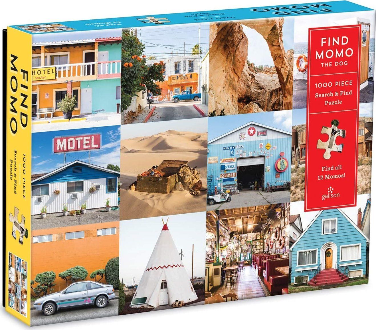 GALISON Puzzle Hledej a najdi: Pes Momo 1000 dílků - obrázek 3