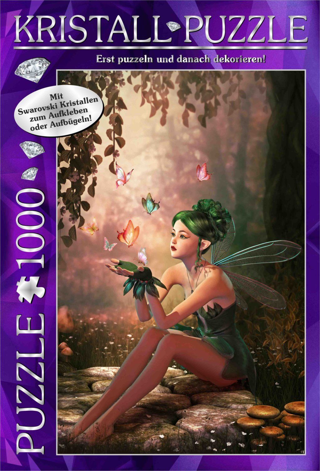 M.I.C. M.I.C. Puzzle s drahokamy Swarovski Vílí les 1000 dílků - obrázek 1