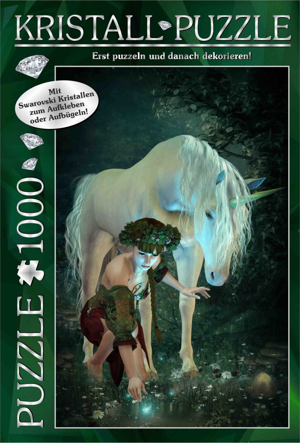 M.I.C. M.I.C. Puzzle s drahokamy Swarovski Můj jednorožec 1000 dílků - obrázek 1