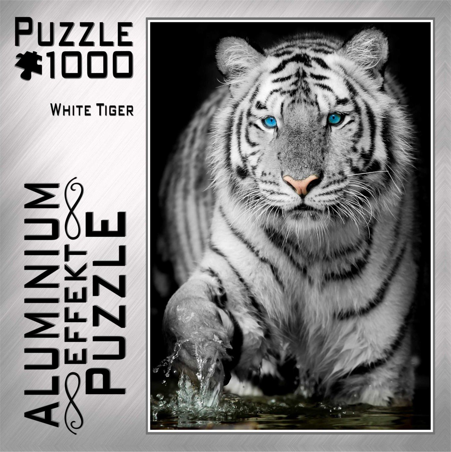 M.I.C. M.I.C. Metalické puzzle Bílý tygr 1000 dílků - obrázek 1