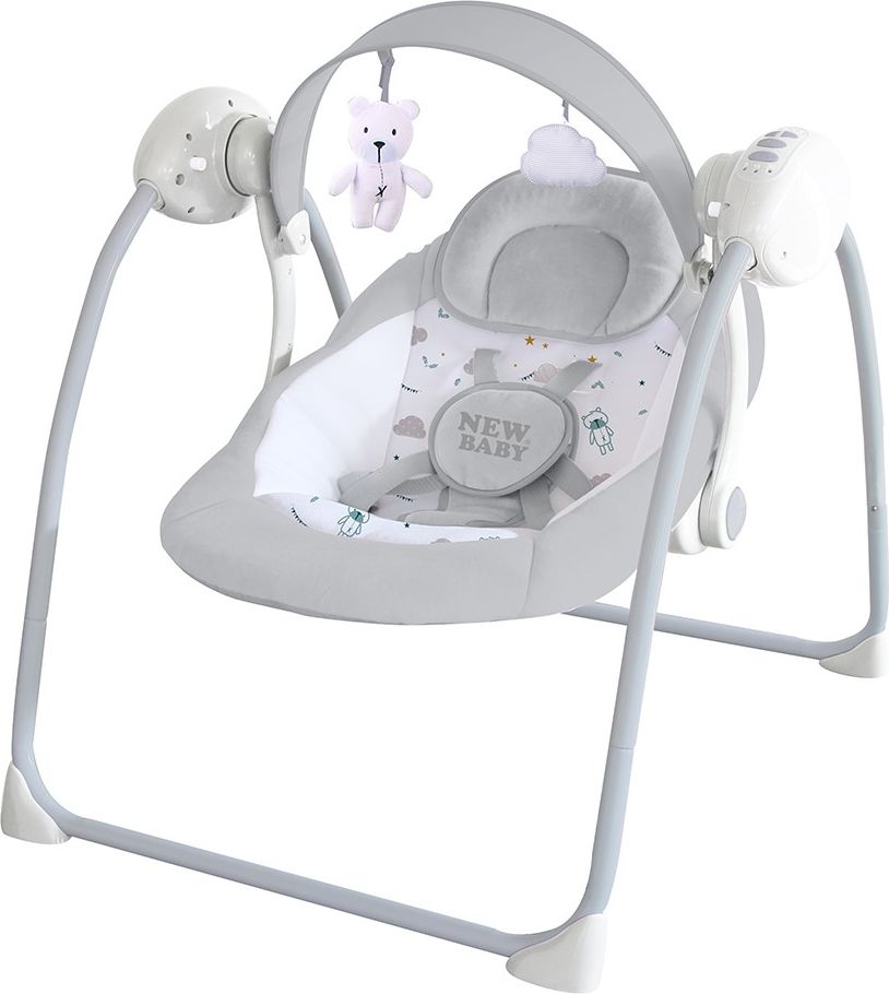 Dětské houpací lehátko NEW BABY TEDDY Gray - obrázek 1