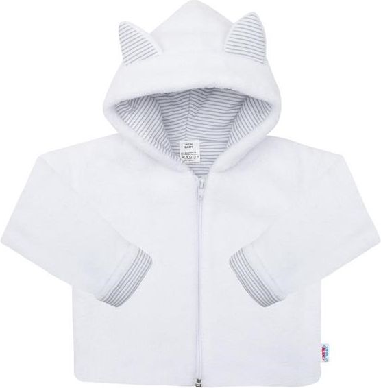 NEW BABY Luxusní dětský zimní kabátek s kapucí New Baby Snowy collection Bílá 56 (0-3m) - obrázek 1