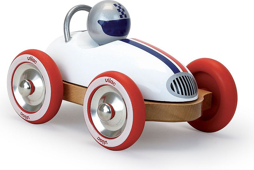Vilac Dřevěné auto Roadster vintage bílé - obrázek 1