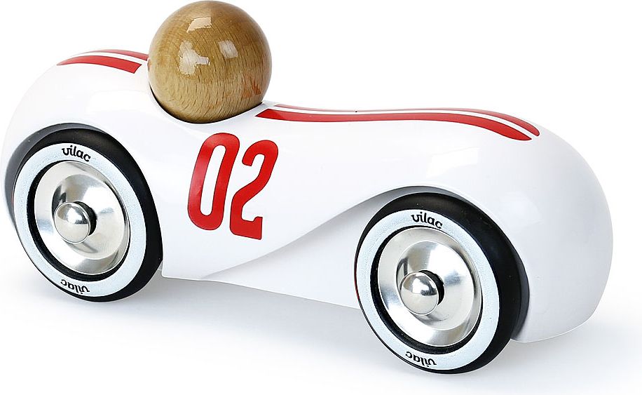 Vilac Dřevěné auto Streamline vintage bílé - obrázek 1