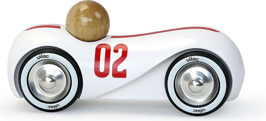 Vilac Dřevěné auto Streamline vintage bílé - obrázek 2