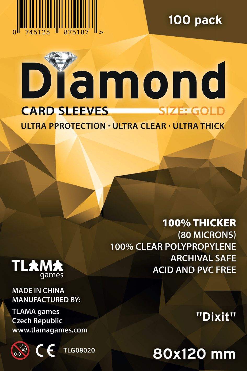 TLAMA games Obaly na karty Diamond Gold: "Dixit" (80x120 mm) - obrázek 1