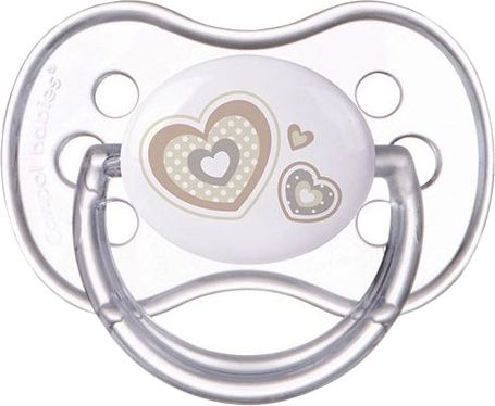 CANPOL BABIES Dudlík silikonový symetrický 6-18m Newborn Baby béžová - obrázek 1
