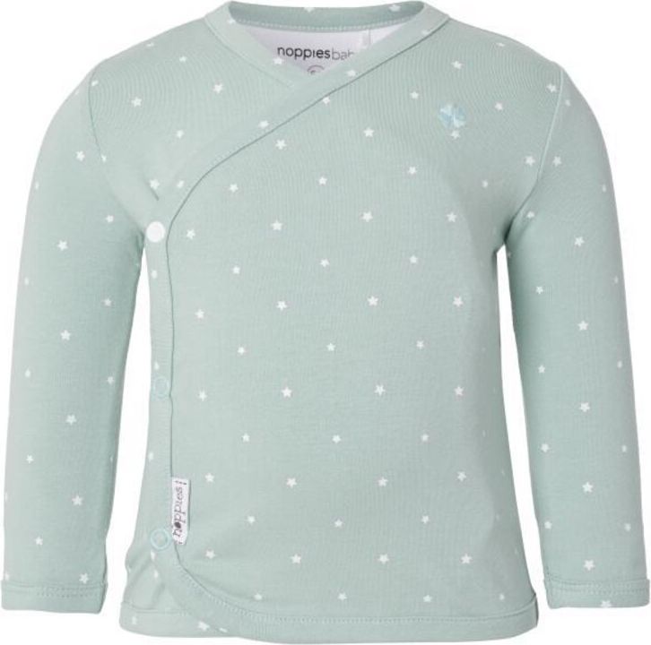 NOPPIES Košilka dětská Anne s dlouhým rukávem Grey Mint vel. 44 - obrázek 1