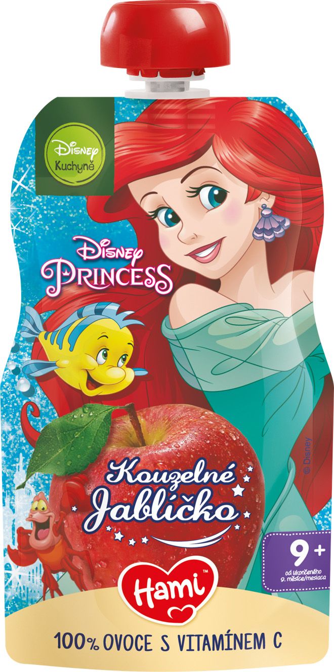 4x HAMI Disney Princess ovocná kapsička Kouzelné Jablíčko 110 g, 9+ - obrázek 2