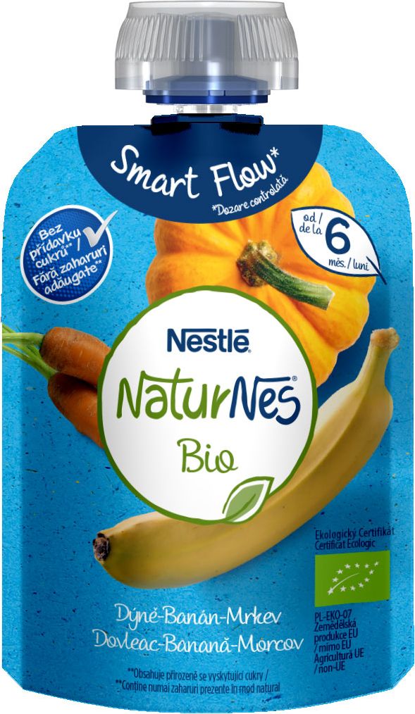 NESTLÉ Naturnes Bio kapsička dýně, banán, mrkev, 90g - obrázek 1