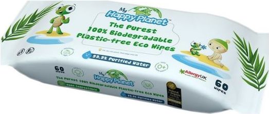3x MY HAPPY PLANET 100% BIO odbouratelné vlhčené ubrousky 60 ks - obrázek 3