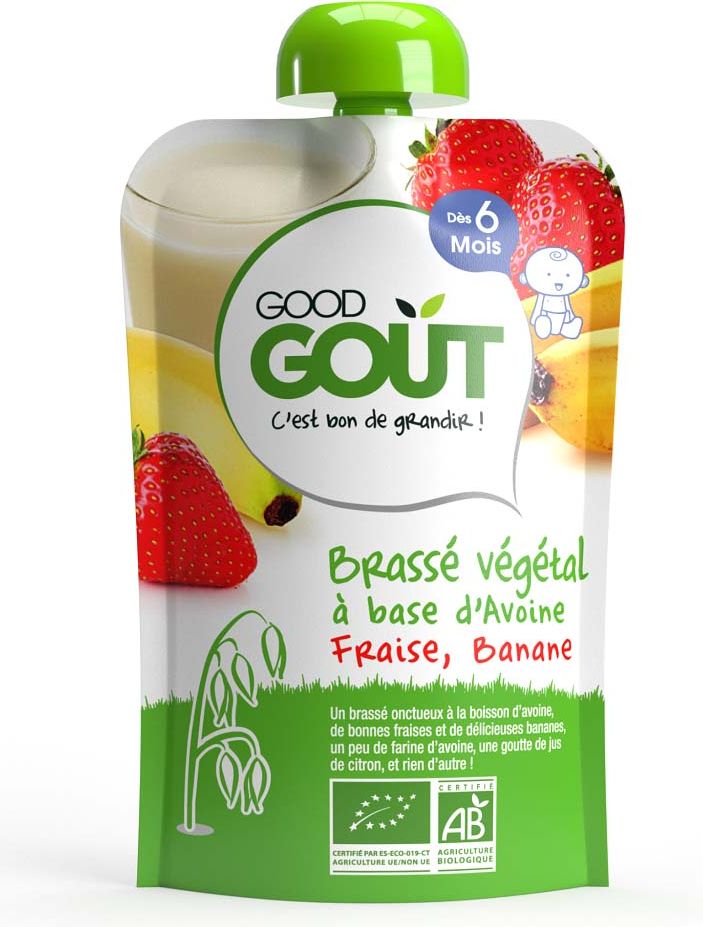 GOOD GOUT BIO Ovesný dezert s jahodou a banánem 3x90 g - obrázek 2