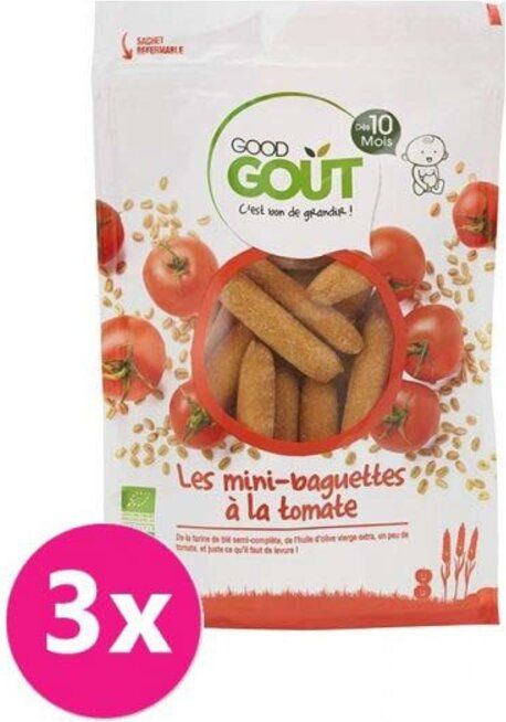 GOOD GOUT Mini bagetky s rajčátky 3x70 g - obrázek 1