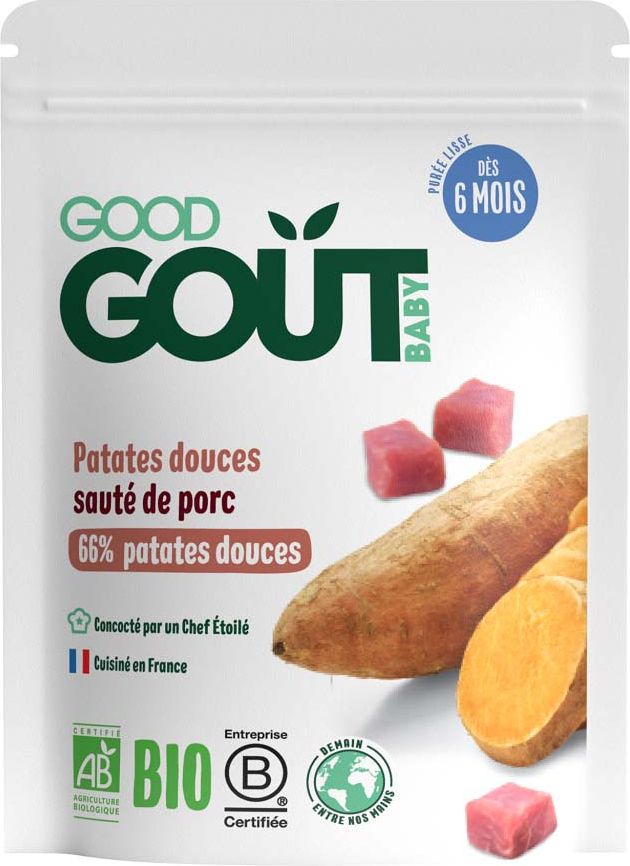 GOOD GOUT BIO Batáty s vepřovým masem 3x190 g - obrázek 2