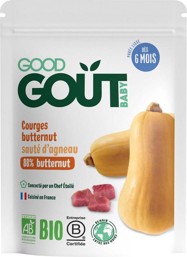 GOOD GOUT BIO Máslová dýně s jehněčím masem 3x190 g - obrázek 2