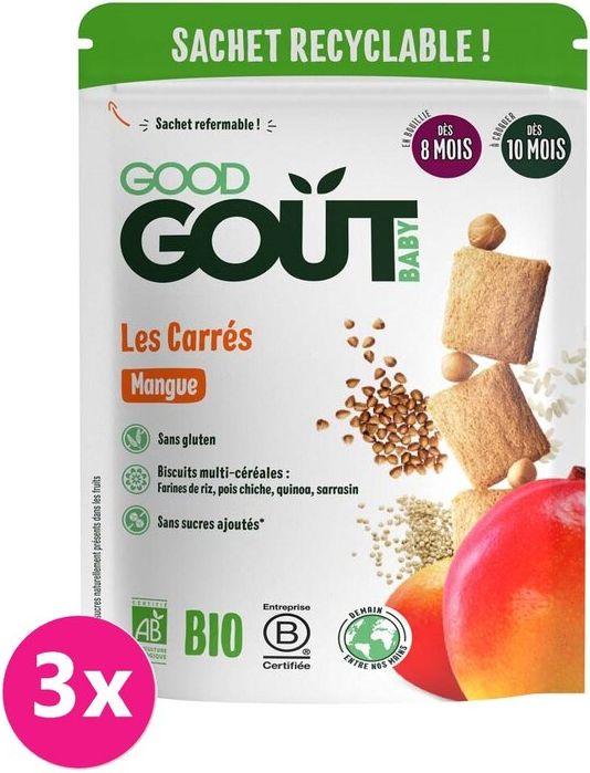 GOOD GOUT BIO Mangové polštářky 3x50 g - obrázek 1