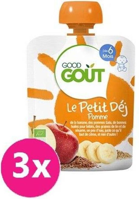 GOOD GOUT BIO Jablečná snídaně 3x70 g - obrázek 1