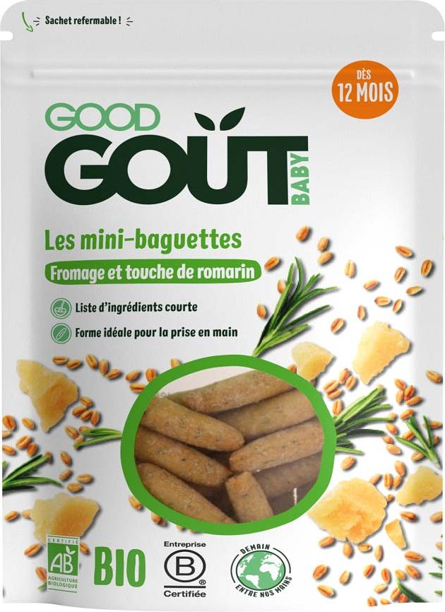 GOOD GOUT Mini bagetky s rozmarýnem a sýrem 3x70g - obrázek 2