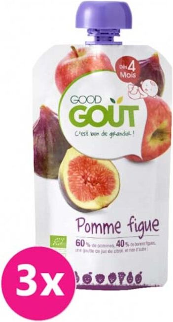 GOOD GOUT BIO Jablko a fíky 3x120 g - obrázek 1