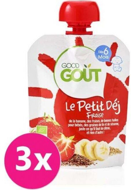 GOOD GOUT BIO Jahodová snídaně 3x70 g - obrázek 1