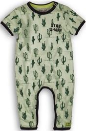 DIRKJE Overal krátký rukáv C-SO SUNNY CACTUS 68 Mint-Navy - obrázek 1
