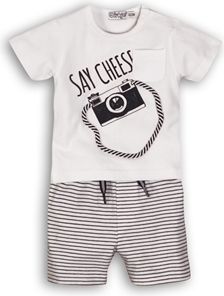 DIRKJE Set 2dílný C-SO SUNNY SAY CHEESE 80 White-Navy - obrázek 1
