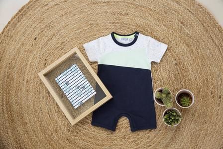 DIRKJE Overal krátký rukáv C-SO SUNNY AROUND THE WORLD 62 Mint-Navy - obrázek 4