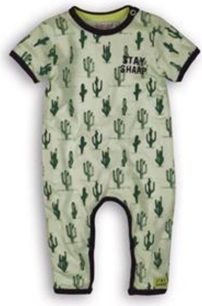 DIRKJE Overal krátký rukáv C-SO SUNNY CACTUS 56 Mint-Navy - obrázek 1
