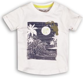 DIRKJE Tričko krátký rukáv C-SO TROPICAL TOUCAN DO IT 98 White - obrázek 1
