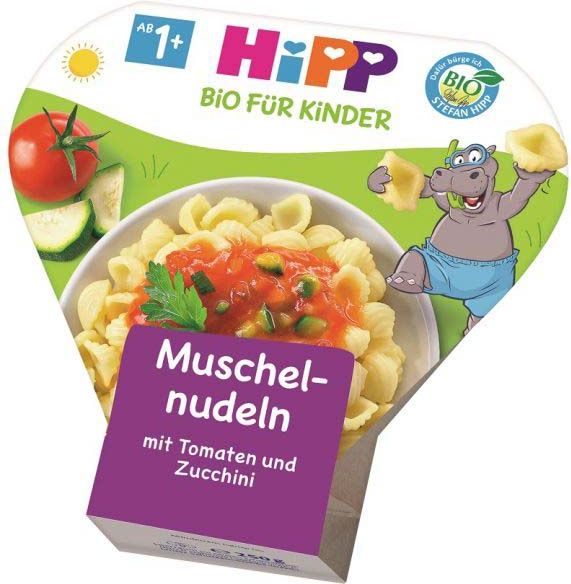 3x HiPP Dětské těstoviny BIO s rajčaty a cuketou (250 g) - obrázek 2