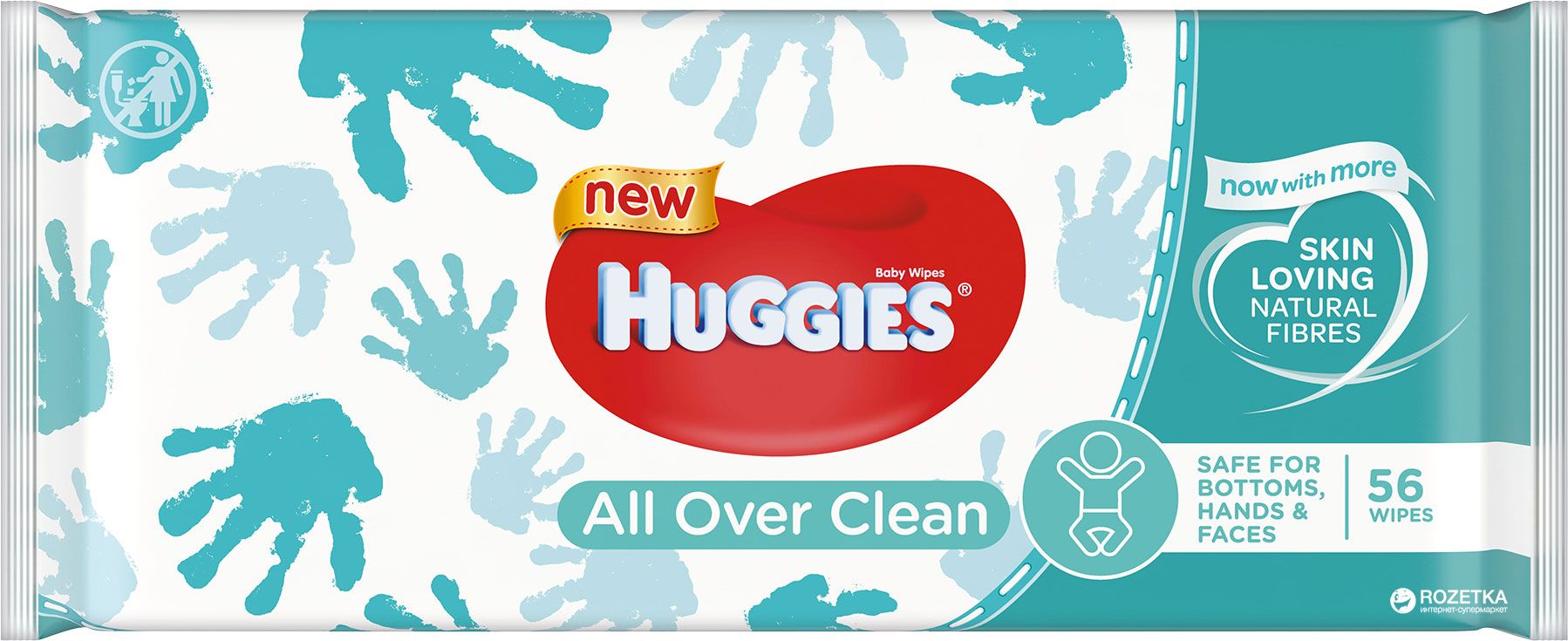 Huggies Single All Over Clean dětské vlhčené ubrousky 56 ks - obrázek 1