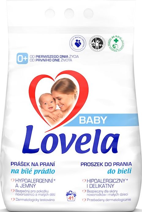 LOVELA Baby prášek na praní na bílé prádlo 4,1 kg / 41 pracích dávek - obrázek 1