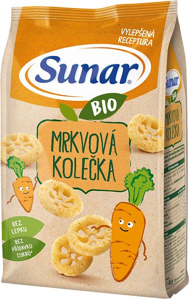 6x SUNAR BIO Křupky Mrkvová kolečka 45 g - obrázek 3