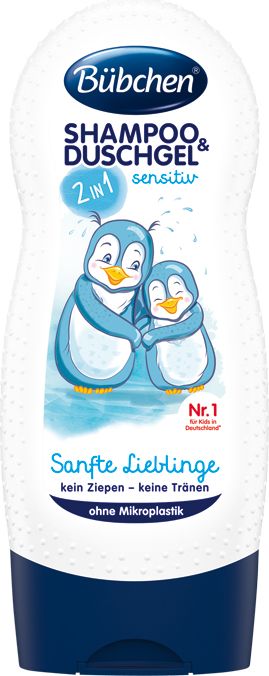 BÜBCHEN Kids šampon a sprchový gel 2 v 1 Sensitive - Jemný miláček, 230 ml - obrázek 1