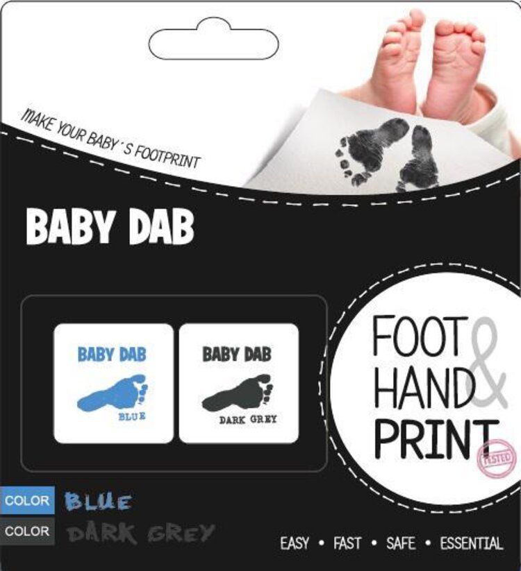 Baby Dab Barva na dětské otisky 2ks modrá šedá - obrázek 1