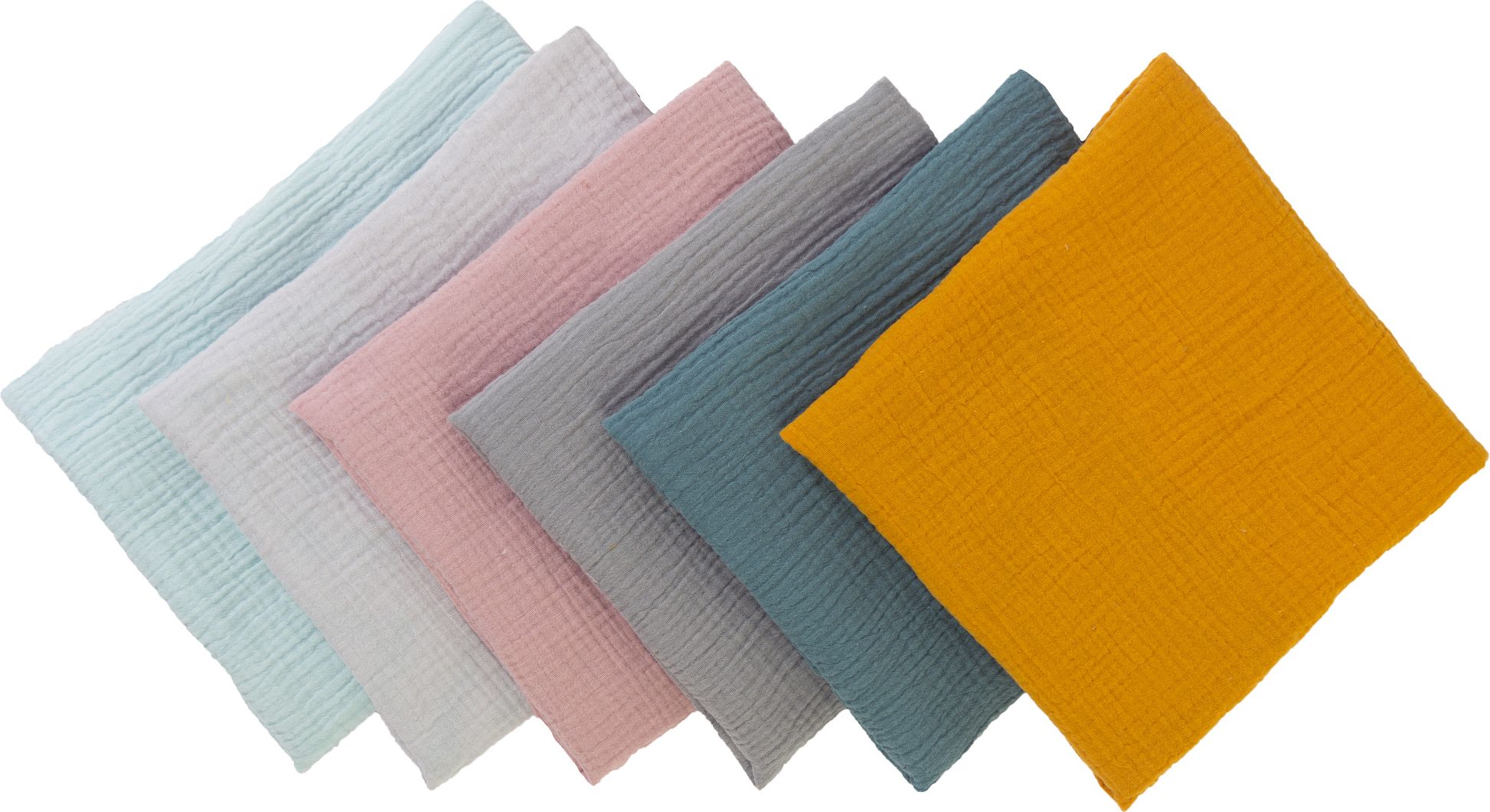 BABYMATEX Plenka bavlněná Muslin 3 ks tyrkysová 70x80 cm - obrázek 2