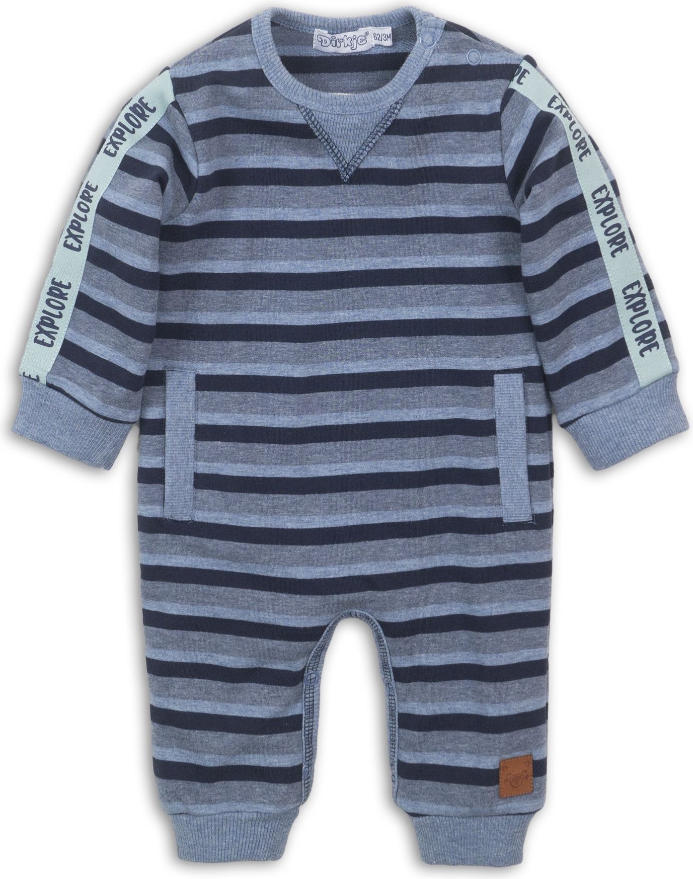 DIRKJE Set 1-dílný + čepice D-BOY ADVENTURE TIME 56 Blue melee + navy - obrázek 1