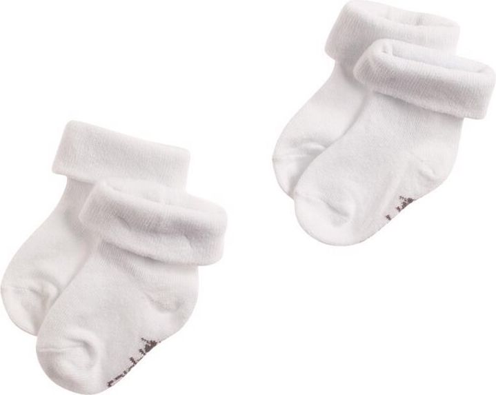NOPPIES Ponožky 2 ks White 3m-6m - obrázek 1